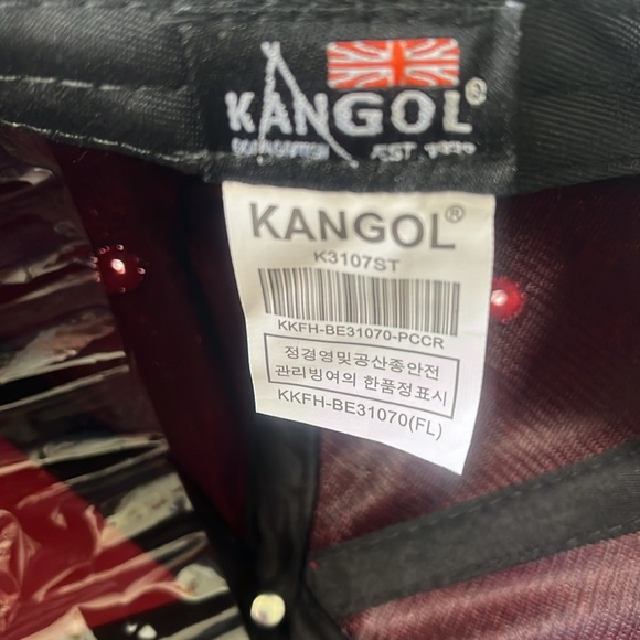 NWOT KANGOL Maroon Baseball Cap with White Kangaroo & Maroon Adjustable Strap - Picture 5 of 5